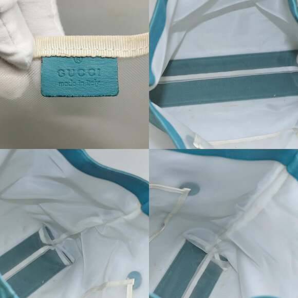 GUCCI Tote Bag Canvas Blue - Picture 11 of 12